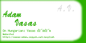 adam vasas business card